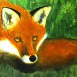 Fox in the Grass  12" x 24"